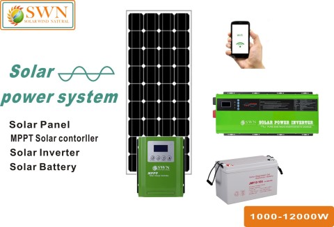 1KW-12KW solar power system support WIFI and Support lithium battery